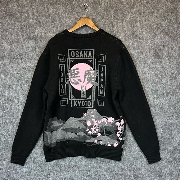 RGSTR Humanity Size XL Sweater Jet Black Gray-Pink. - Picture 5 of 10